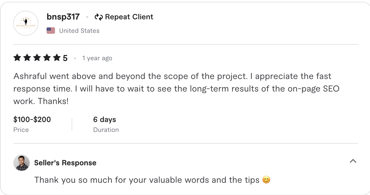 Fiverr review screenshot 13