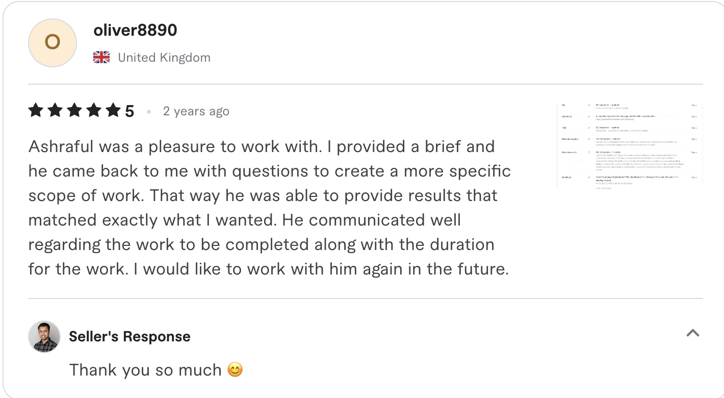 Fiverr review screenshot 21